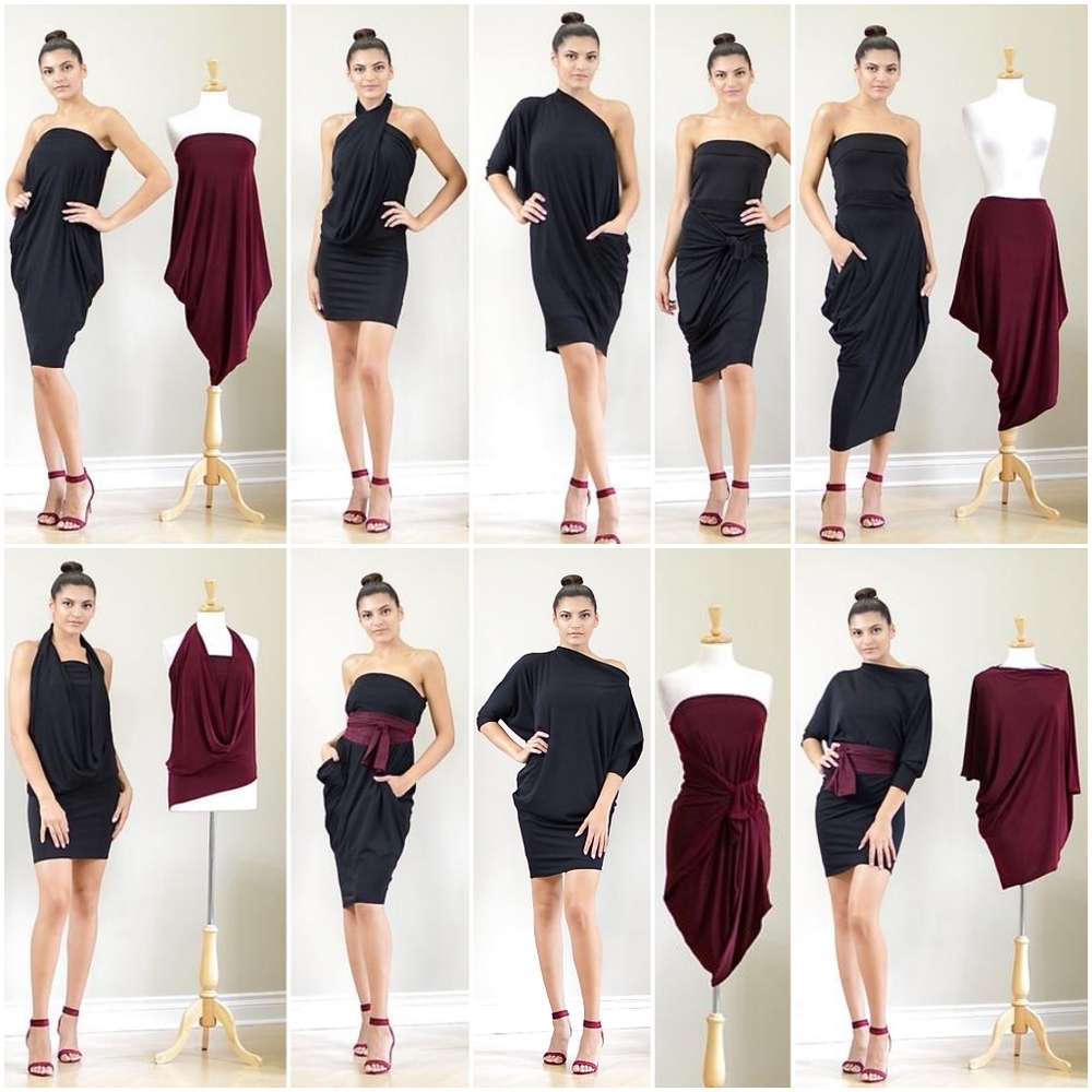 Diane Kroe Multiway Convertible Red Travel Dress